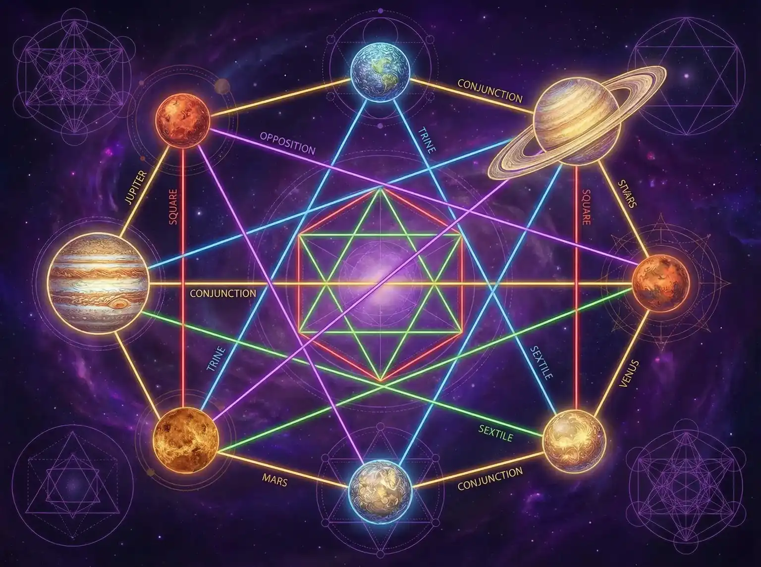 行星相位解读 - 星野亚希护士 | 占星学进阶